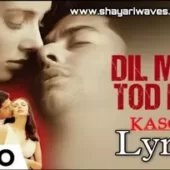 दिल मेरा तोड़ दिया Dil Mera Tod Diya Lyrics in Hindi – Kasoor